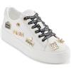 KARL LAGERFELD Cate Pins Lace Up Platform Sneaker, Scarpe da Ginnastica Donna, Bianco Brillante, 38 EU