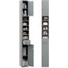 COSTWAY Armadio da Terra Alto, Mobile Colonna Bagno con 2 Ante 1 Cassetto e 5 Ripiani Regolabili, Mobile Bagno Salvaspazio per Soggiorno e Camera da Letto, 20x20x180cm (Grigio)
