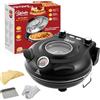 YIBAKE Forno Pizza Elettrico, Pizza 4' Minuti, Φ 31cm Pietre da Forno, Max 420℃ Forno Pizza, inkl. Pala per Pizza, Raschietto e Ricette Ferroso