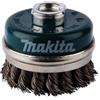 Makita D-24153 - Spazzola metallica 60 millimetri tazza inserimento m14 a forma di treccia in acciaio ondulato dritto 0,5 millimetri