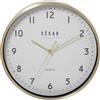 DRW Orologio da parete in alluminio e lancette con cornice dorata 30 x 4 x 30 cm