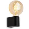 BRILONER - Lampada a specchio da bagno IP44 resistente agli spruzzi, E27 max. 10W, lampada da bagno, lampada a specchio da bagno, lampada da bagno, lampada da parete da bagno, 4,5 x 8 x 9,5 cm, nero