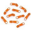 cyclingcolors 10x Cursore Cerniera Ricambio Kit di Riparazione per Cerniera Testa N°3 Cursori per Vestiti Borse Giacche Borse Valigie Jeans, arancione