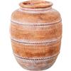 DRW Vaso da tavolo in ceramica in colore argilla e bianco 36x36x46 cm