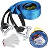 LangRay Corda Traino Auto 5Mx5CM, 10T Gancio Traino Auto con Grillo ad Alta Resistenza, Kit Pronto Soccorso Auto con Guanti e Borsa, Accessori Fuoristrada per Soccorso Stradale e Traino Fuoristrada