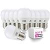 VIP LED VIPLED - SET di 10 LAMPADINE LED - SFERA G45 - E27 - 7W EQUIVALENTI A 45W DELLE LAMPADINE ALOGENE - 525 Lumen - LUCE NATURALE 4000K