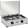 CFParker Parker Fornello 2 fuochi a gas GPL in acciaio inox con piano estraibile per uso esterno Made in Italy - 200/AGP