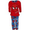 eplusm Marvel Spiderman - Pigiama in pile, per bambini, invernale, caldo, 104-134 cm, Blu, 122-128
