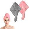 Shakeel Set di 2 Asciugamani Turbante in Microfibra, Super Assorbenti e a Asciugatura Rapida, con Design a Bottoni, Perfetti per Capelli Bagnati, Doccia e Spa