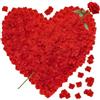 NIERBO 15000 Pezzi Petali di Rosa Rossa Artificiale, Petali di Seta, per Matrimonio, San Valentino, Decorazione Fidanzamento, Festa, Centro Tavolo, Compleanno (15000, Rosso)
