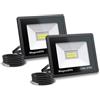 Wegoodlife 2 faretti LED da 10 W, per esterni, super luminosi, 730 lm, 3000 K, luce bianca calda, IP66, impermeabili, per cortile, garage, area sportiva, corridoio, giardino
