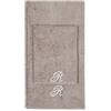 VANITA' DI RASO Set asciugamani con iniziale ricamata asciugamano viso asciugamano ospite bagno con iniziali ricamate Made in Italy morbidi assorbenti soffici resistenti TORTORA RICAMO PANNA LETTERA R