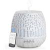 Simpeak Diffusore di Oli Essenziali 400 ml,Umidificatore Diffusore di Aromi con Luce LED per Casa e Ufficio, Camera da Letto - Legno Bianco