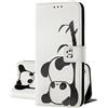 SEHEYA Cover per Oppo A54S / A16 / A16S Pieghevoli Libretto con Motivo Custodia Portafoglio a Libro Flip Case 3 Tasche Interne Fibbia Magnetica Protezione Caso, Panda