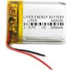 Liter energy battery Batteria 502535 LiPo 3.7V 500mAh 1.85Wh 1S 5C Liter Energy Battery per l'elettronica Ricaricabile Telefono Portatile Smartwatch Orologio GPS - Non adatto per Radiocomando 37x25x5mm (500mAh|502535)