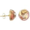 Handmade Venetiaurum - Orecchini Perno per Donna Con Pietra 12mm In Vetro Originale Di Murano E Argento 925 - Gioiello Made In Italy Certificato