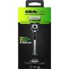 Gillette Labs - Rasoio a umido da uomo, vincitore del test di GILLETTE per la fondazione, rasoio con elemento di pulizia + 1 lama di ricambio, dock magnetico premium