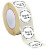 Gicaprice Etichette Adesive Rotonde prestampate con Scritta Grazie di Cuore Diametro 5,5 cm - Homemade - Adesivi per Buste, scatole, Artigianato, Fai da Te, Ringraziamento. (100 pz | Dimensione 5,5)
