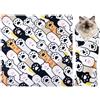 BOXOB Fascia Toelettatura Gatto, 50x50 cm Fascia Morbida per Gatti Fascia Contenimento Autoadesiva per Gatti per Tagliare Unghie Coperta Calmante Anti-Morso Anti-Graffio per Gatti Fino a 4,08 kg