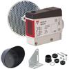 DOMO-MATIC Fotocellula a infrarossi riflettente a specchio Carlo Gavazzi PMP12RG originale per porte automatiche e porte da garage con visiera di protezione per lo specchio