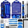 Zeawavsl Set di Cacciaviti Meccanici di Precisione 122 in 1 con Spazzolino Piccolo - Kit di Strumenti di Riparazione per Telefoni Cellulari per Smartphone, Laptop, Fotocamere, Occhiali (Blue)