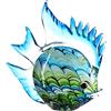 GILDE GLAS art Scultura in vetro - Fun Fish - Fantastico gioco di colori in blu, verde, altezza 30 cm