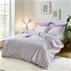 Sassy B Bedding Stripe Tease - Set copripiumino singolo reversibile con federa, colore: lilla