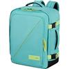 American Tourister Take2Cabin - Borsa da cabina Wizz Air/Vueling 30 x 20 x 40 cm, 26,5 L, 0,60 kg, bagaglio a mano, zaino aereo MS, turchese/verde (Dusty Turquoise/Lime)