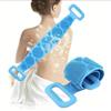 Generic Spazzola esfoliante in silicone per la schiena, 1 pezzo, blu (blu)