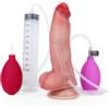 AMAZBEE Dildo realistico Dildo maschile eiaculante Dildo femminile gonfiabile Dildo squirting con ventosa Giocattolo sessuale in silicone pene finto (A)