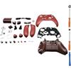 Hzxkqmil Kit Guscio Completo di Ricambio per Xbox One S/X Controller (Modello 1708), Custodia Fai da te Frontalino Coperchio Anteriore Piastre Posteriori Pulsanti Accessori (Rosso)