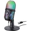 Closer Microfono a condensatore USB Rgb Kit Microfono Filo Gioco Live Recording Studio Streaming Laptop Esports Gioco Microfono