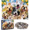 Ledeak Puzzle 1000 Pezzi, Puzzle Adulti Impossibili, Puzzle Paesaggi 1000 Pezzi per Adulti, Puzzle Difficili in Cartone con Immagine Panoramica, Decorazione Domestica (Animali Felici)