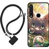 Sunrive Cover compatibile con motorola one macro,Custodia Case in molle matte Morbida Flessibile Antigraffio protettiva back Case(Bubble gatto)+1 x Cordino Universale