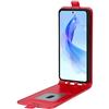 HualuBro Cover Honor 90 Lite, Flip Cover a Libro in PU Pelle Portafoglio TPU Antiurto Case Magnetica Custodia per Huawei Honor 90 Lite 5G Cover (Rosso)