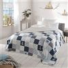 Delindo Lifestyle® copriletto singolo MARINO, patchwork, blu, 140 x 210 cm