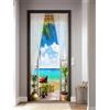 FLFK 3D Vista mare Autoadesiva Adesivo per porta 77x200cm(Set di 2 fogli)-Murale Foto Adesivo da parete decalcomania Salotto Camera da letto arredamento