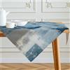 Kiatuniya Tovaglia 100 x 100 cm Runner da Tavolo Blu Navy Arte Moderna Pittura Tovaglie Corte Decorazione Tavola in Lino Lavabile Estetica per Feste Autunnali Matrimoni Vacanze Compleanno
