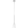 Ideal Lux Flut SP1 Small, Lampada Soffitto, Vetro Soffiato, con Cavo Regolabile Dispositivo Automatico, max 1 x 40W E14 / 240V, Bianco, fluorescente compacte (cfl), metallo