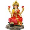 alikiki Dea indù sulla statua di loto Scultura-Ebros Seduto Bella Dea indù Lakshmi Meditando sul trono di loto della ricchezza domestica Fortuna e Prosperità Figurine