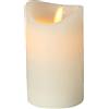 Boltze Candela a LED Bino (ø 7,5 cm, altezza 12 cm, colore bianco crema, in cera, candela con funzione timer) 1018880
