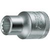 GEDORE Inserto per Chiave a Bussola, Attacco 1/2 pollici, 12.5 mm, Bocca Dodecagonale, Chiave a Bussola 9 mm, Utensile, D 19 9, Acciaio Cromato