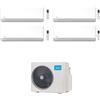 MIDEA CONDIZIONATORE MIDEA QUADRI SPLIT BREEZELESS 9000+9000+9000+9000 BTU WIFI INVERTER M4OB-36HFN8-Q A++