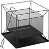 Outsunny Braciere da Giardino Portatile in Metallo, Braciere da Esterno con Design Sospeso e Attizzatoio, 45x45x43cm Nero|Aosom