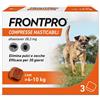 FRONTPRO x3 Compresse Masticabili, Antiparassitario Per Cani (4-10Kg) Contro Pulci E Zecche