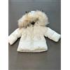 IlGufo piumino bimba color burro con cappuccio in pelliccia