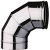 CANNA FUMARIA Curva chiusa 90° D. 100 In acciaio inox AISI 304