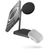 OtterBox Zens Office Wireless Charger 2, Wireless & MagSafe e Compatibile Qi2 da 15 W per iPhone Air/17/16/15/14/13/12 e AirPods, Adattatore da 24 W Incluso (EU/UK/US) Con Cavo da 1,5 m Integrato, Nero