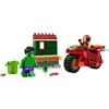 LEGO Marvel Iron Man con Moto e The Hulk 76287