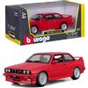 Burago BBURAGO Assortimento Casuale BMW Series 3 (1988) Scala 1:24, Replica Diecast con Portiere Apribili, Assortimento Casuale, Licenza Ufficiale BMW